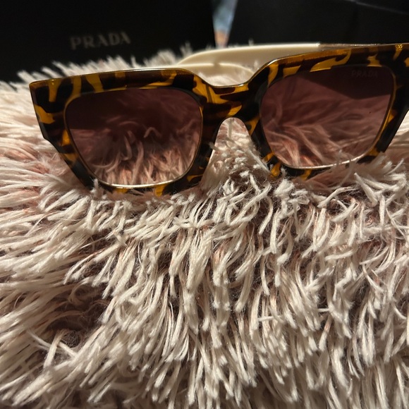 Prada Accessories - Prada Women's Brown and Yellow Sunglasses